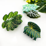 Acetate Leaf Hair Claw Clip, Monstera Leaf Hair Clip