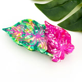 Acetate Leaf Hair Claw Clip, Monstera Leaf Hair Clip