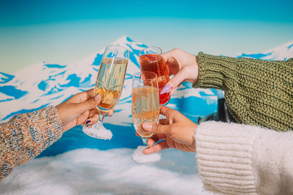 Champagne Mixer Cube Trio, Holiday/New Year’s Toast