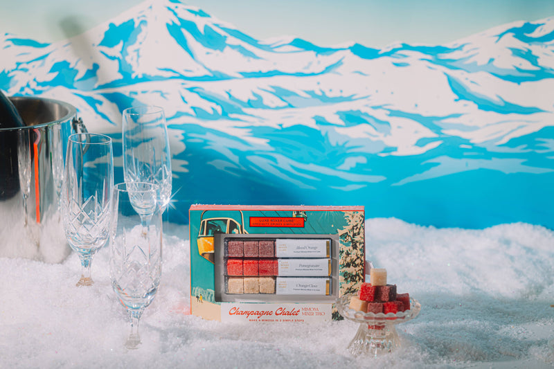 Champagne Mixer Cube Trio, Holiday/New Year’s Toast