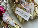 Eucalyptus + Amethyst wand