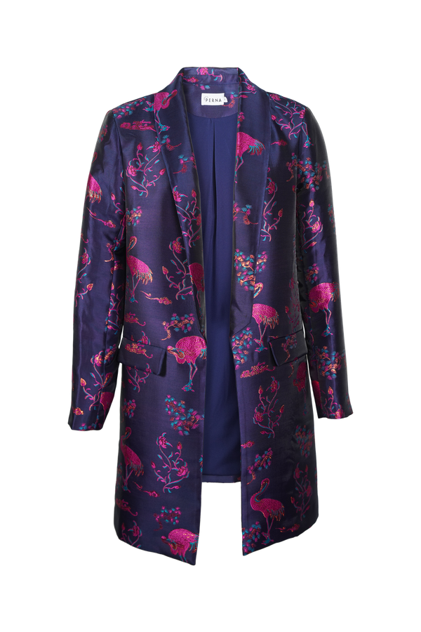 BILLIE BLAZER FLAMINGO JACQUARD