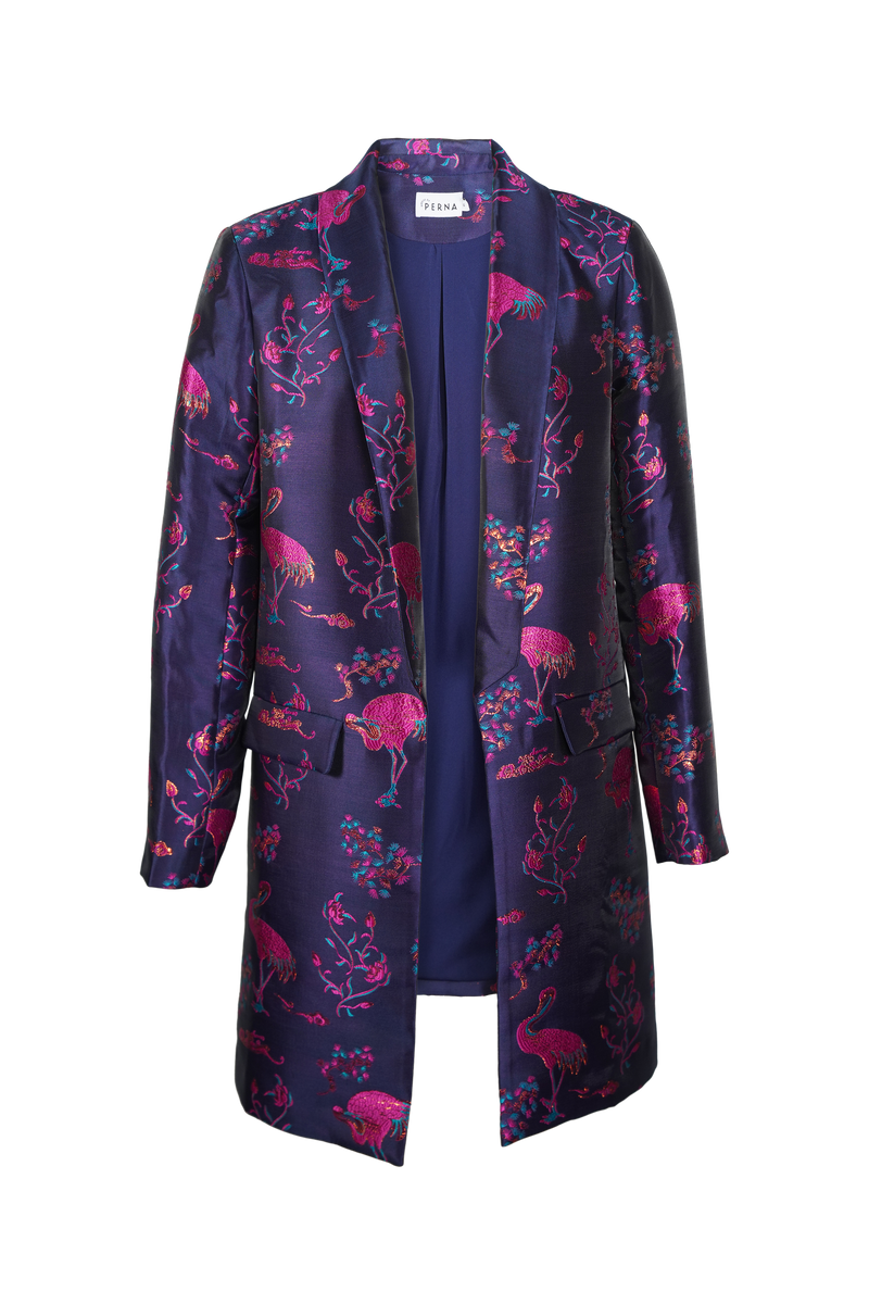 BILLIE BLAZER FLAMINGO JACQUARD