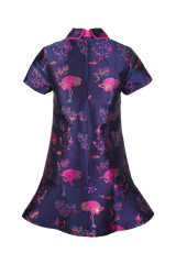 CHLOE DRESS FLAMINGO JACQUARD
