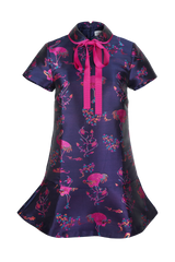 CHLOE DRESS FLAMINGO JACQUARD