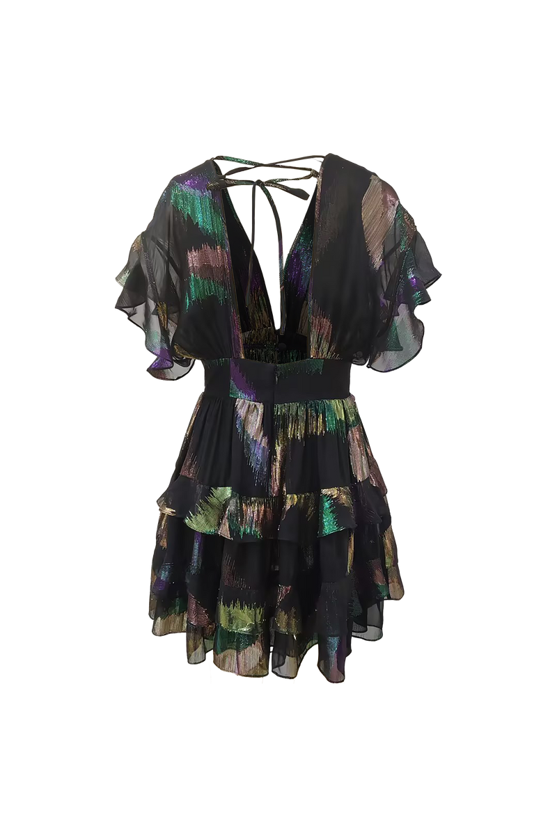 GWYNNE DRESS METALLIC SWIRL