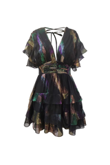 GWYNNE DRESS METALLIC SWIRL