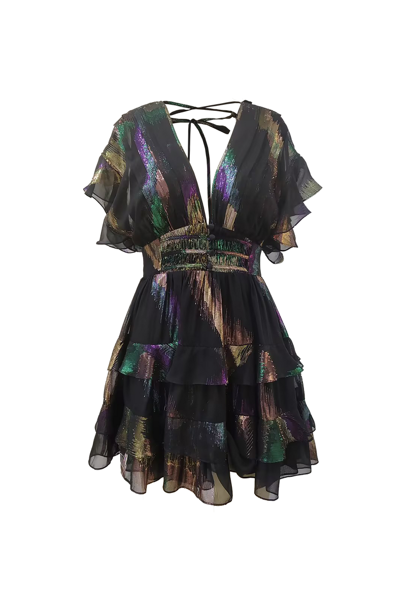 GWYNNE DRESS METALLIC SWIRL