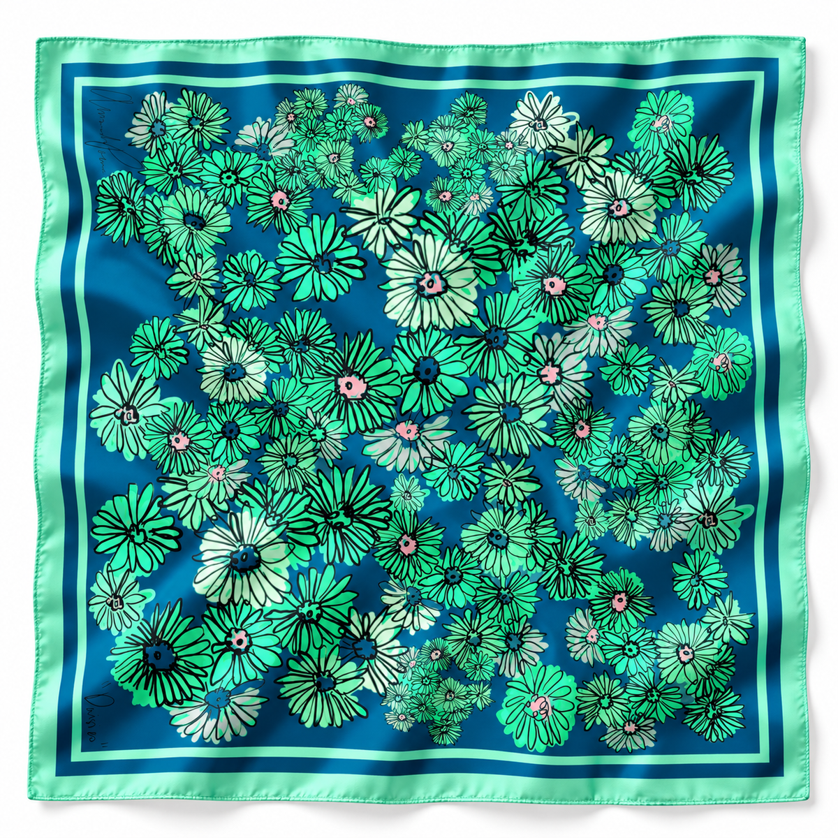 Delightful Daisies Pocket Square