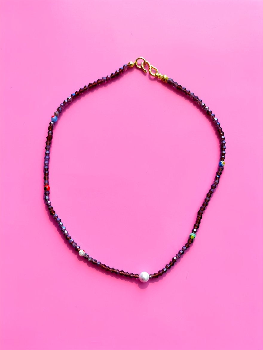 NO. 118: Midnight Wink Pearl Necklace