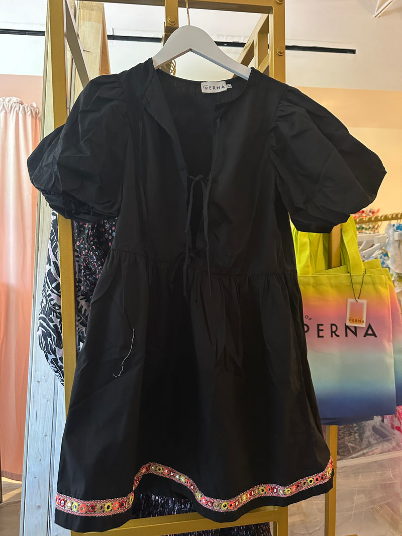 Jillian Black Embellished Dress
