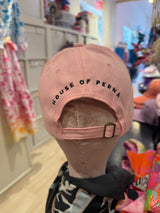 House of Perna Pink Logo Flower Hat