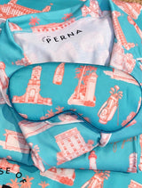 Eye Mask Palm Beach Print