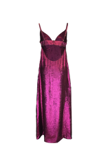 NICOLE SLIP DRESS WINTER BERRY METALLIC