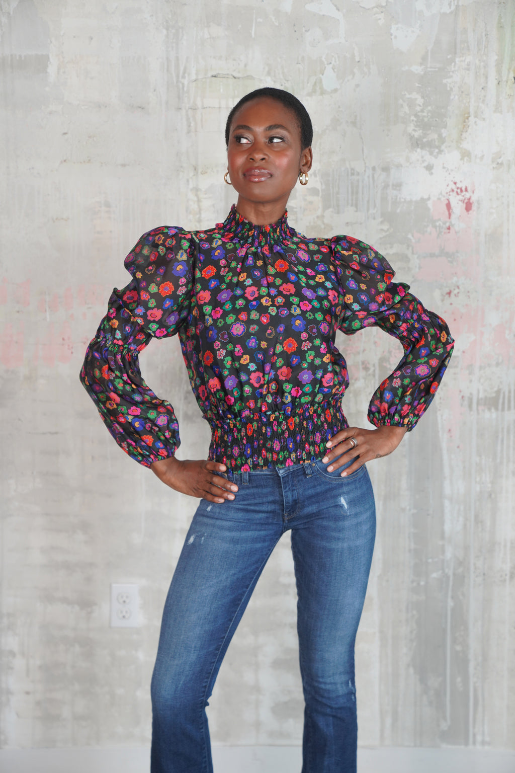 ANNE BLOUSE MINI MILLEFIORI