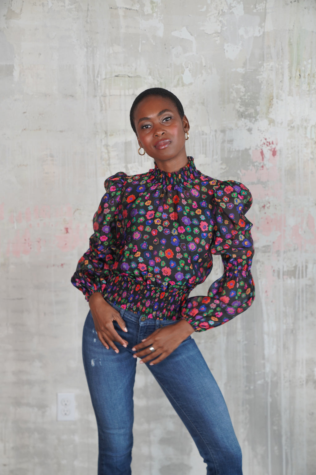 ANNE BLOUSE MINI MILLEFIORI
