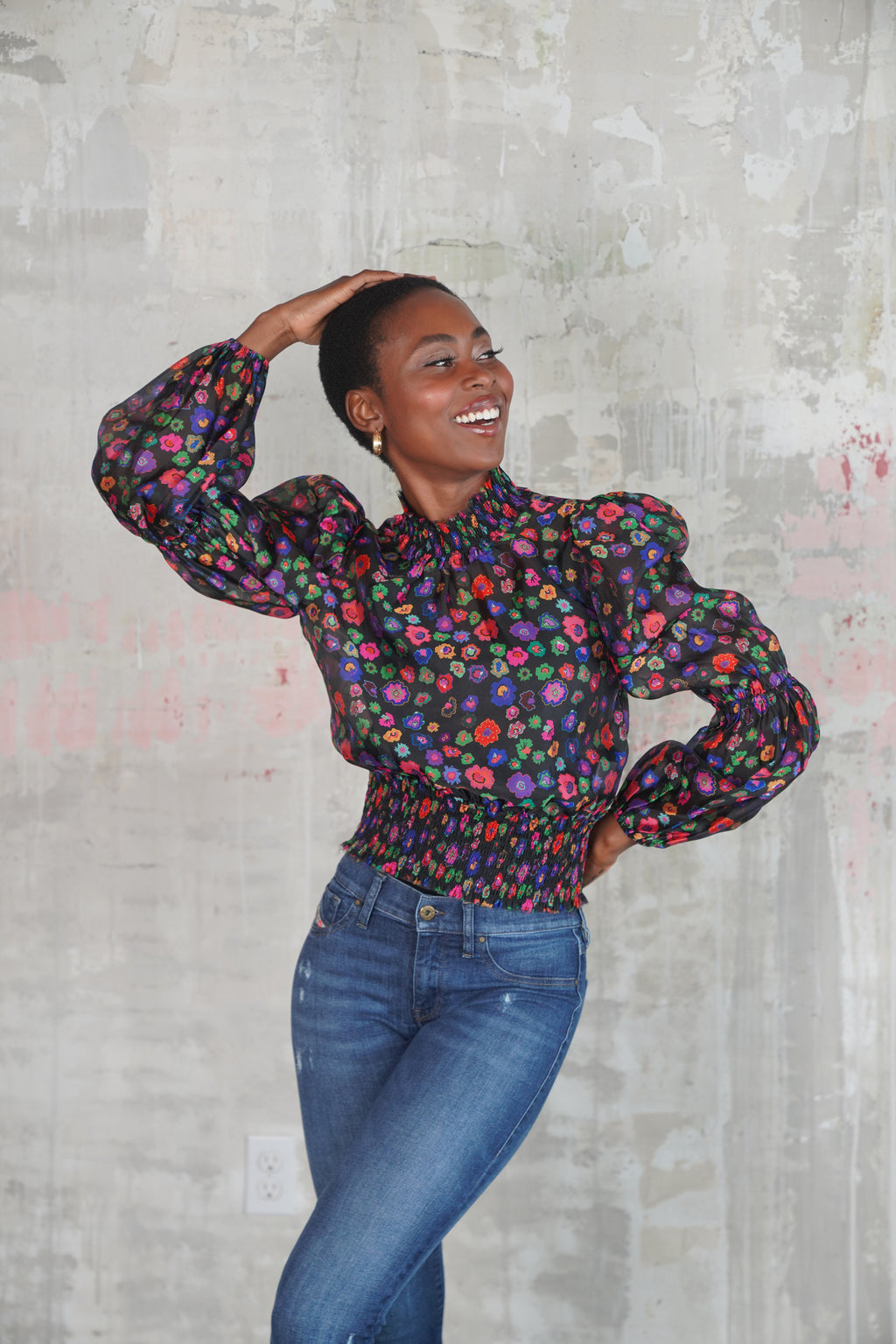 ANNE BLOUSE MINI MILLEFIORI