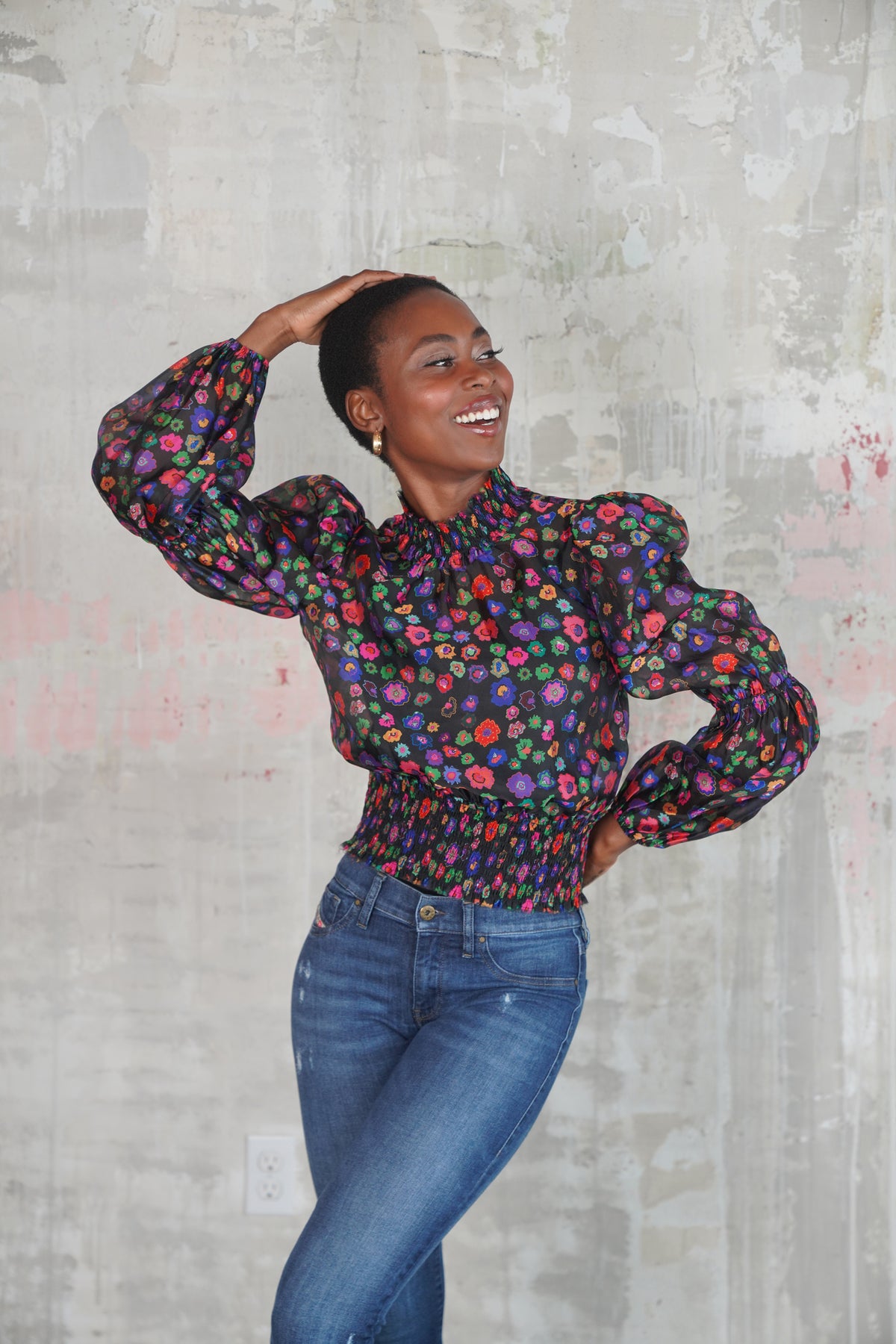 ANNE BLOUSE MINI MILLEFIORI