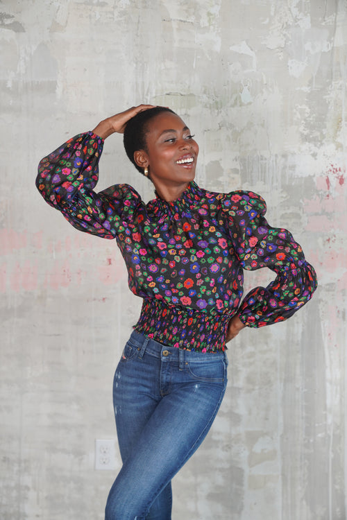 ANNE BLOUSE MINI MILLEFIORI