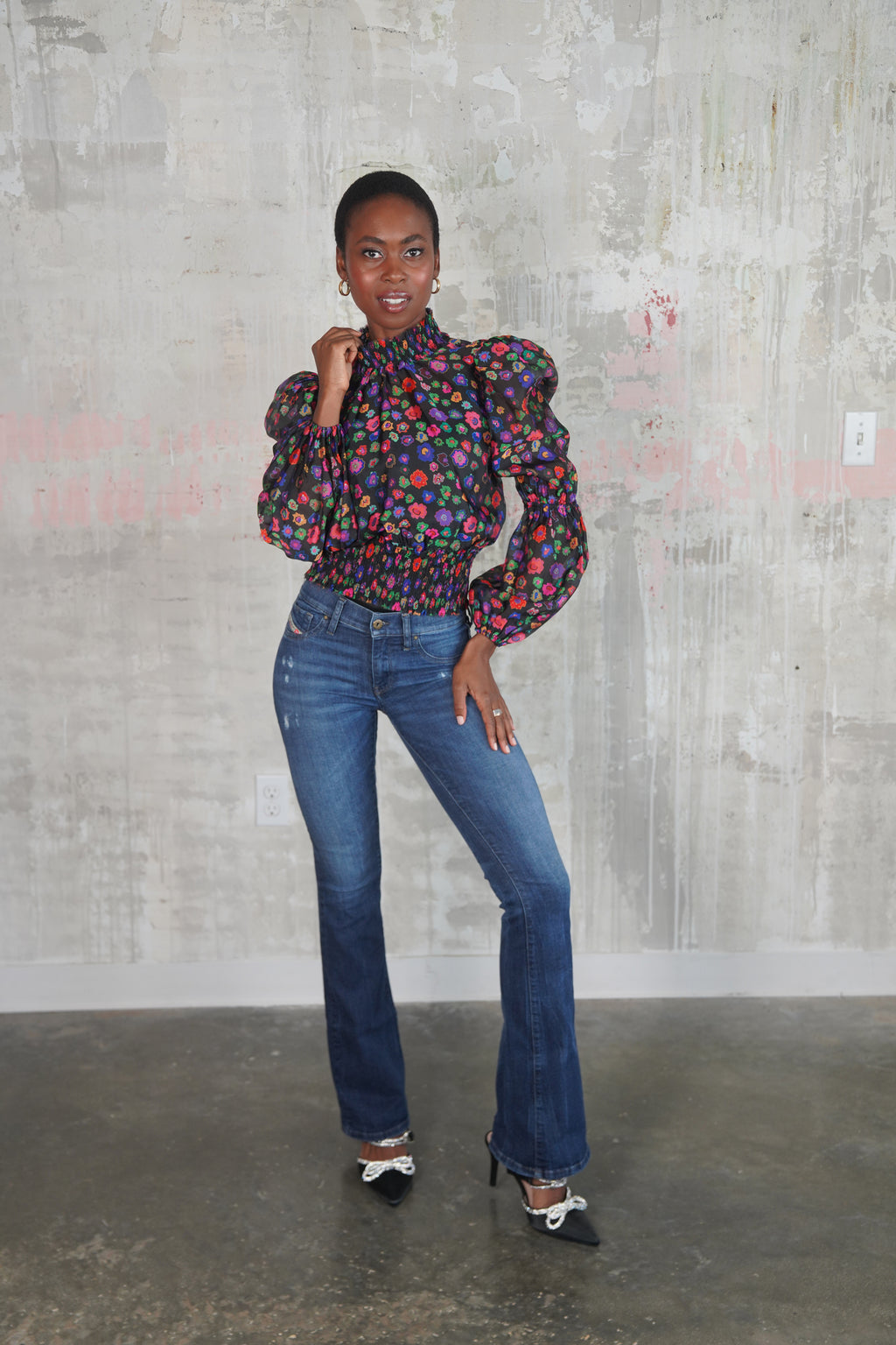 ANNE BLOUSE MINI MILLEFIORI