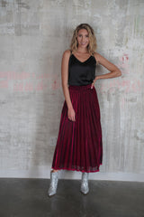 KAIA PLEATED SKIRT FUCHSIA