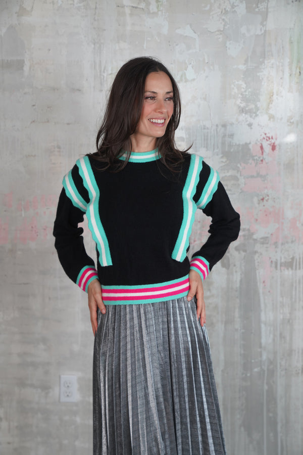 BONNIE SWEATER BLACK MULTI