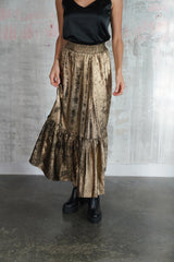 MOIRA SKIRT METALLIC GOLD