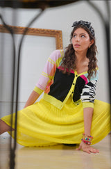 Tati Pleated Midi Skirt Canary PRE-ORDER