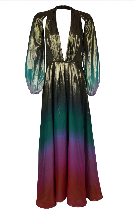 Carmen Metallic Ombre Silk Gown