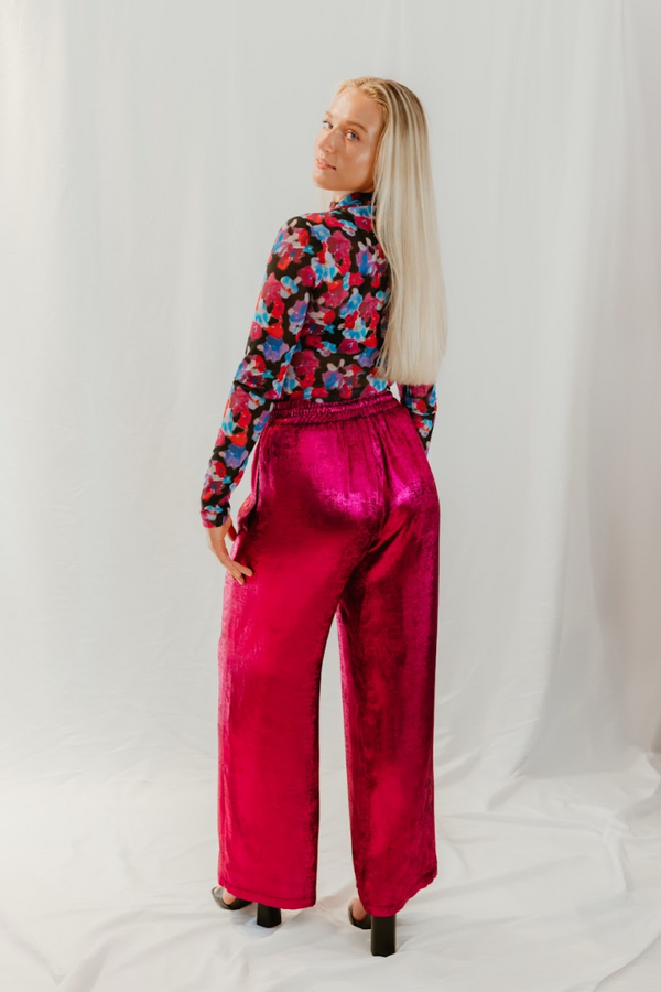 FABIANA PANT WINTER BERRY METALLIC
