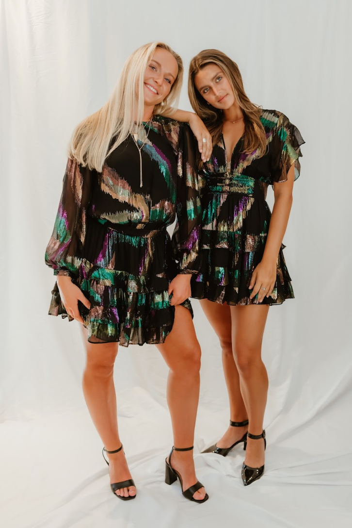 GWYNNE DRESS METALLIC SWIRL