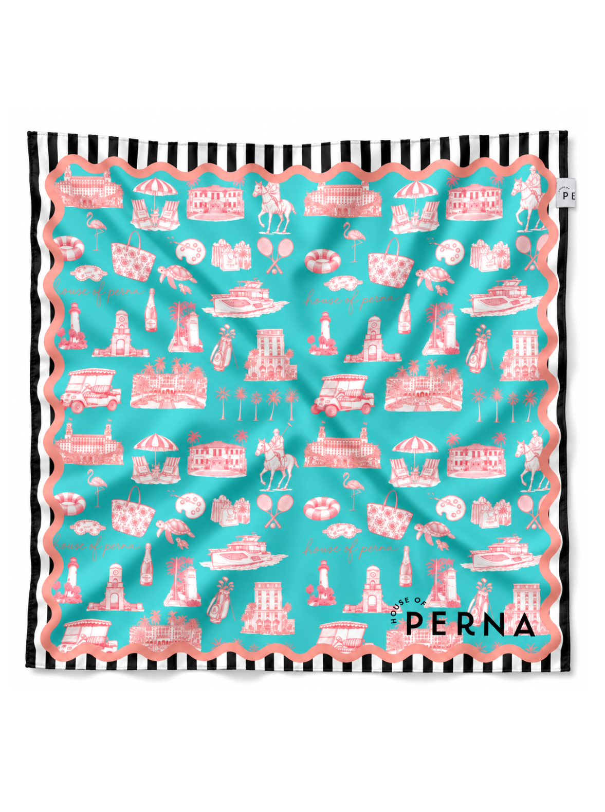 Scarf Palm Beach Print