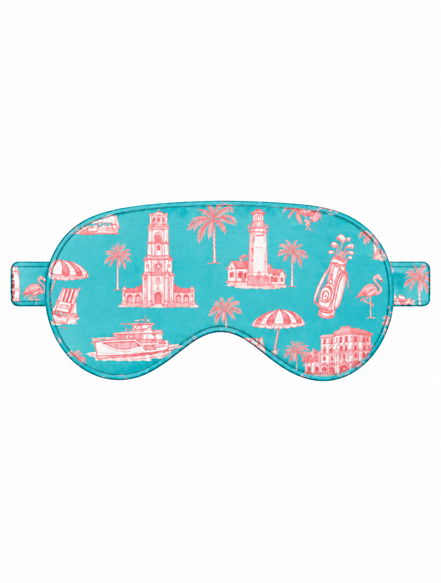 Eye Mask Palm Beach Print