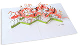 Go Wild Neon Flamingoes Pop-Up Everyday Greeting Card