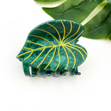 Acetate Leaf Hair Claw Clip, Monstera Leaf Hair Clip