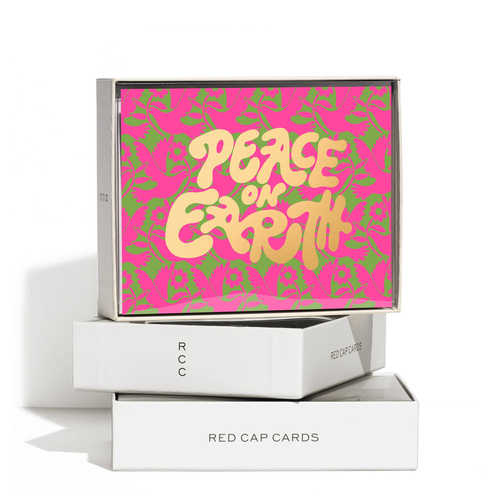 NEON DOVES HOLIDAY GREETING CARD