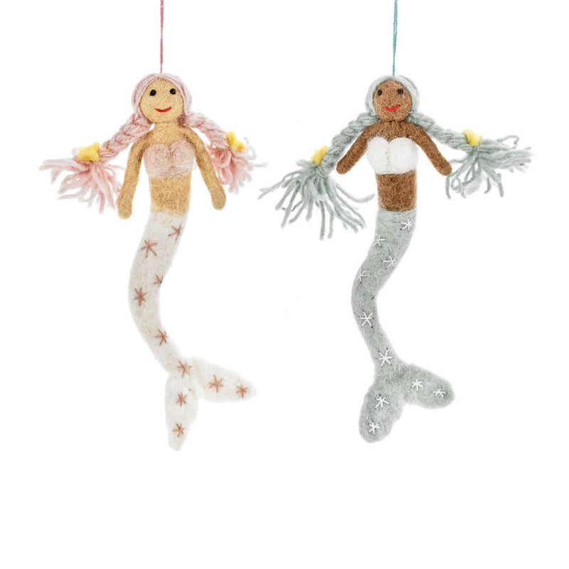 Handmade Felt Magical Mermaids Hanging Decorations